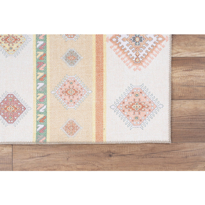 Luxurious Machine Washable Area Rug, 4.9 x 7.5 Feet, 100% Polyester, 1850 g/m², Pile Height: 0.2 inches | Eco-Friendly Recycled Poly Cotton Backing | Perfect for Living Room & Bedroom, Soft and Durable Design