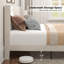Lit plateforme à oreilles Bettyjean: structure en bois et métal + rangement sous le lit-65479671-65479669