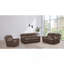 Fauteuil inclinable et oscillant de style transitionnel avec accoudoirs inclinables et contrastants au fini brun