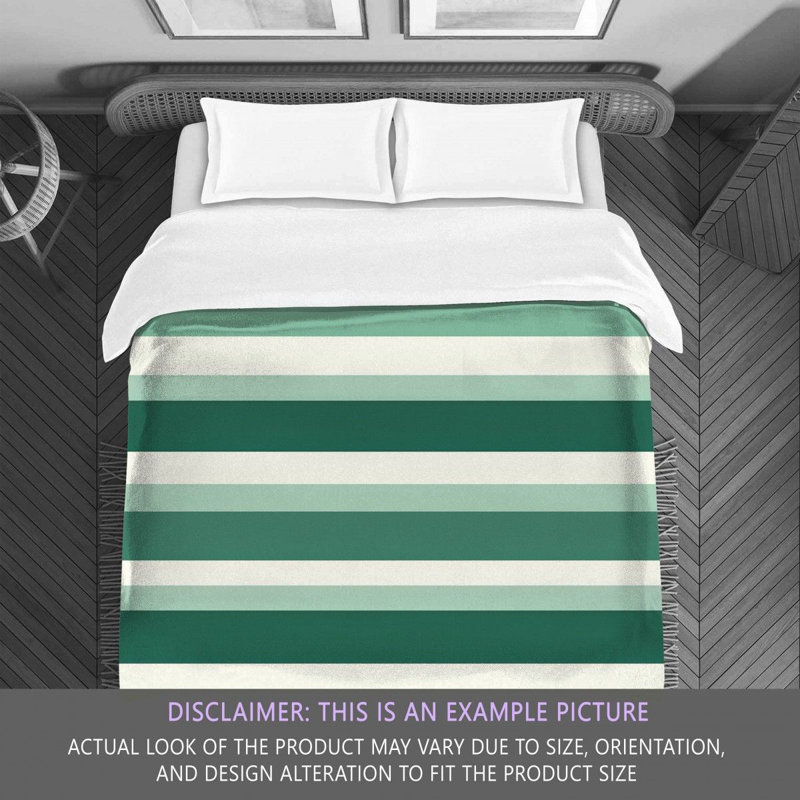 Striped Comforter, Green/White/Light Green, King Comforter