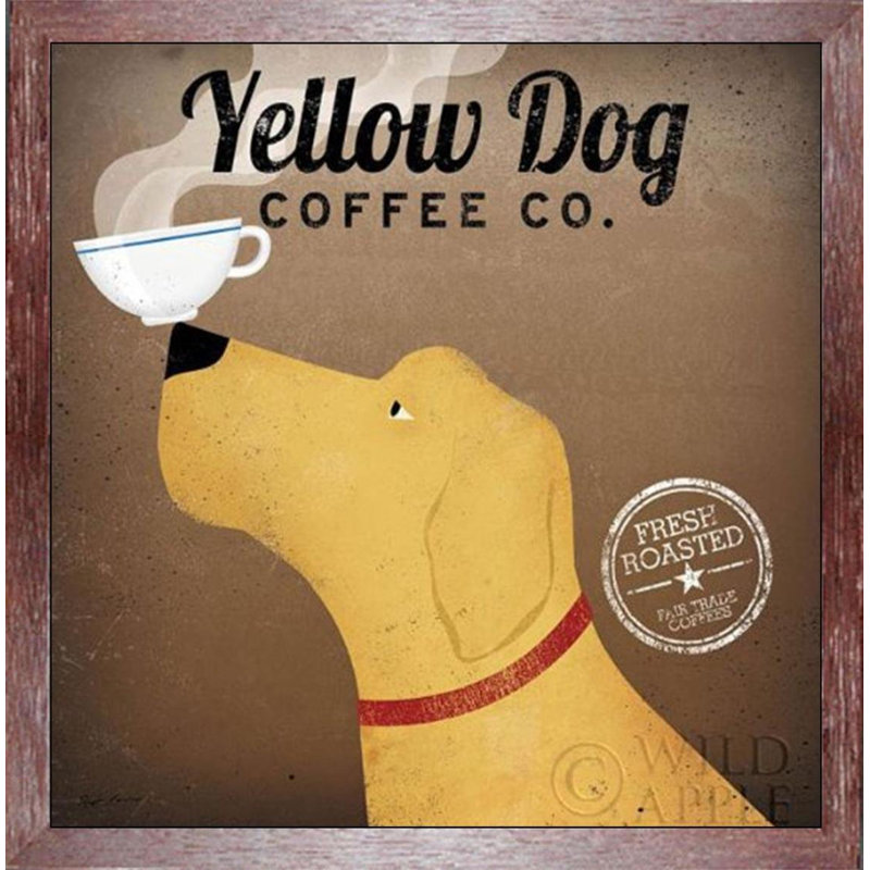 «Yellow Dog Coffee Company», affiche vintage encadrée