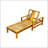Acacia Wood Adjustable Backrest Outdoor Lounge Chair, Perfect For Gardens, Terraces, And Poolside Relaxation-80151451