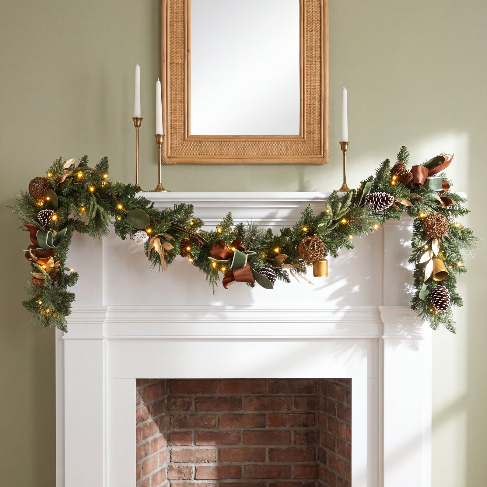 118" Pre-Lit Christmas Garland