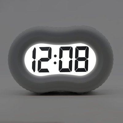 Réveil-matin en caoutchouc blanc TL