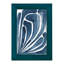 «Blue Stylized Leaf II», reproduction encadrée sur papier-2034040019-2034040022