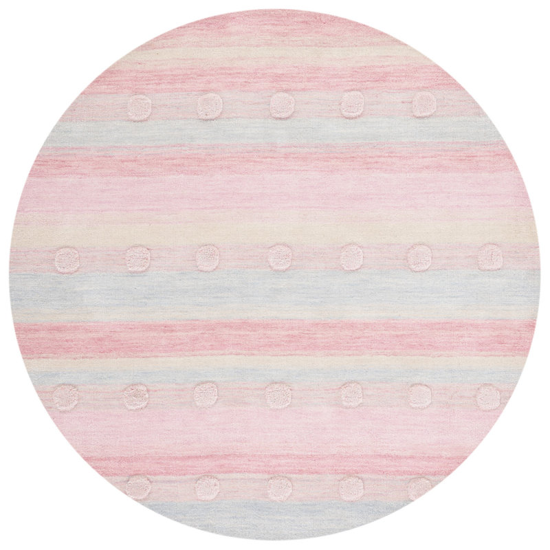 Gosselin children's hand-woven wool rug, Rond 5 pi