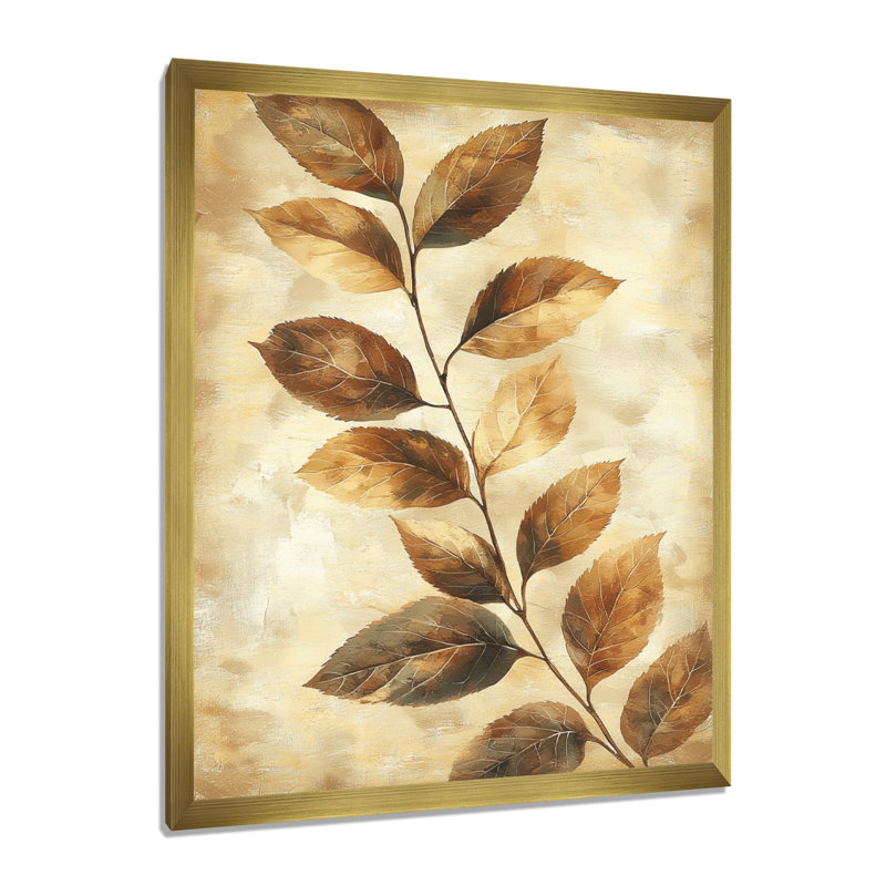 Margo - art mural floral, H 20 po x l 12 po, Reproduction encadrée d'une seule photo, Gold