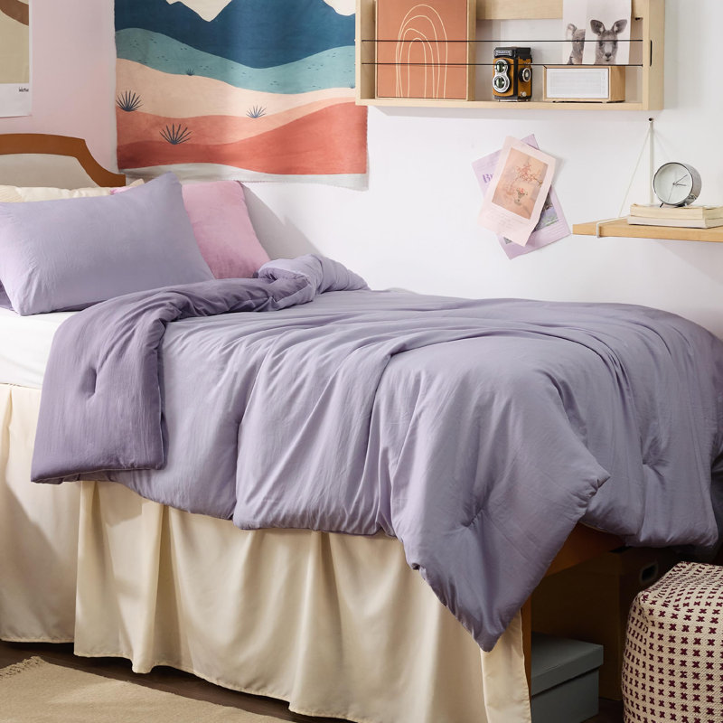 Bedsure Reversible Prewashed Comforter Set, Twin Comforter + 1 Standard Pillowcase, Pink Clay/Pink