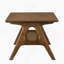 Table basse Mid-Century moderne en bois avec tablette