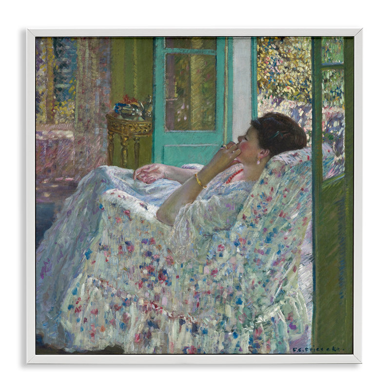 Art classique de la femme encadrée par estampe numérique par one1000paintings, H 17 po x l 17 po