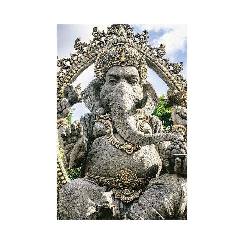 Sacred Elephant by Philippe Hugonnard - Gallery-Wrapped Canvas Giclée on Canvas, No Frame, 20.32 cm H x 30.48 cm W