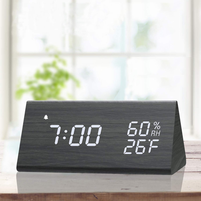 Wood Wall Clock, Black