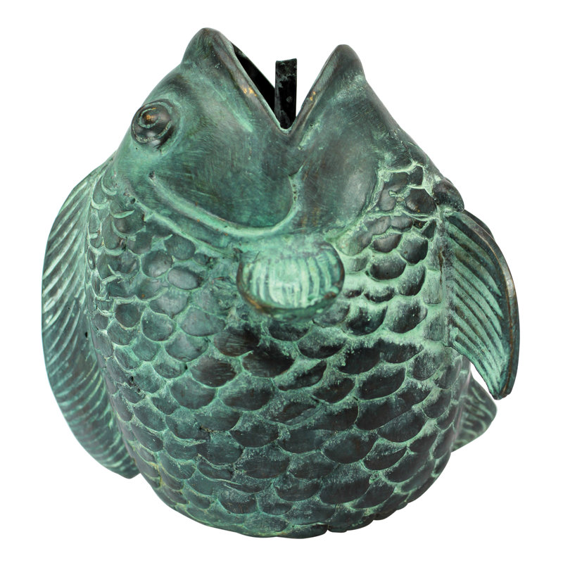 Dancing Koi Small Asian Dancing Fish Cast Spitting Garden Statue