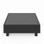 Table basse d'extérieur carrée 29 po en métal noir