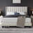 Upholstered Bed Frame with Channel Tufted Headboard-77082584-77082535