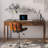 Hollander 60"W Solid Wood Large Desk, Contemporary Style with Keyboard Tray and 2 Drawers-1688886891