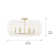 Babie 4-Light Semi-Flush In Modern Brushed Gold With Bleached White Raphia Rope