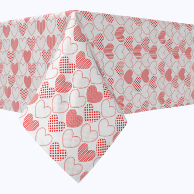 Fikriye Square Valentine's Day Cotton Twill Tablecloth