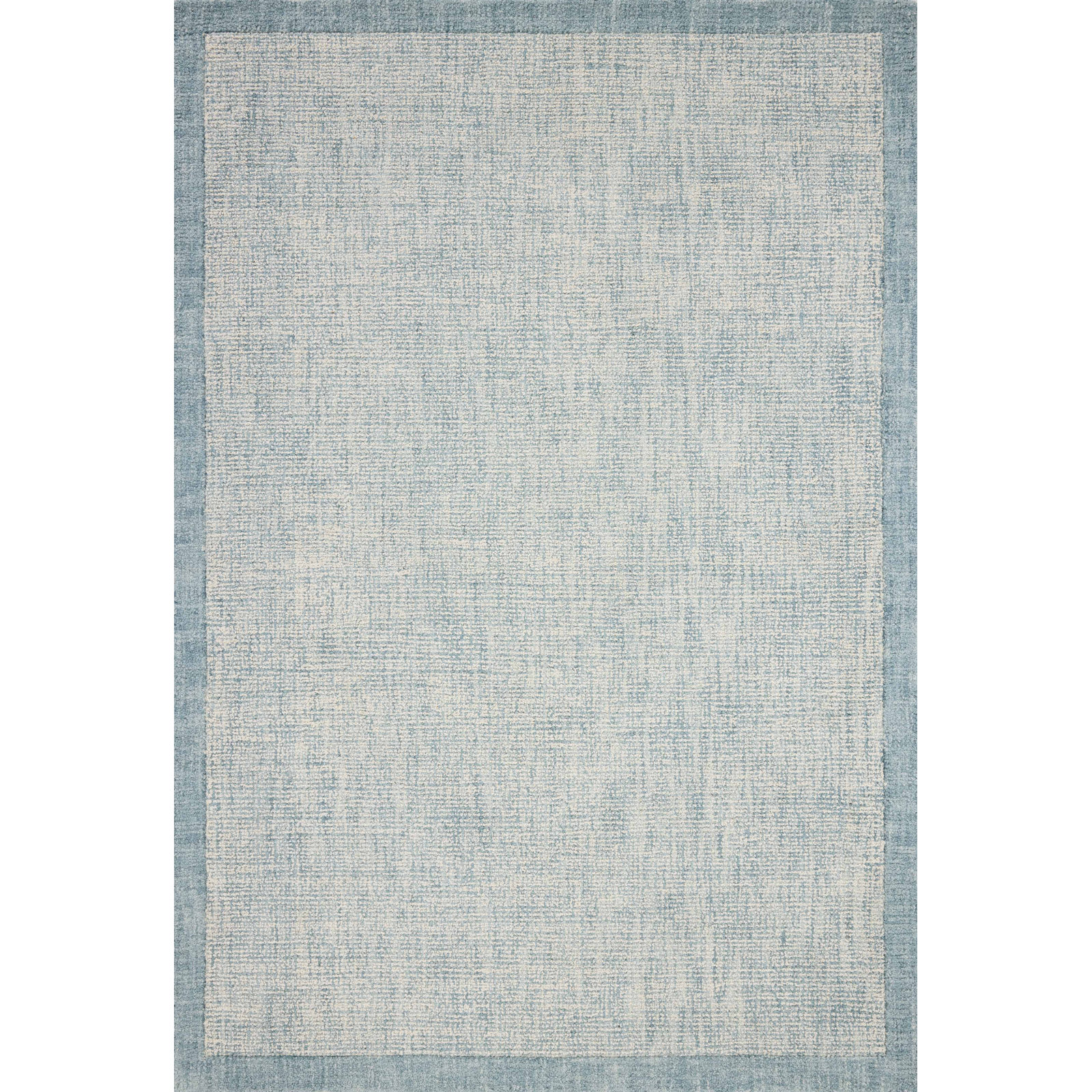 Henley Ivory / Blue Area Rug, Rectangle 3'6" x 5'6"