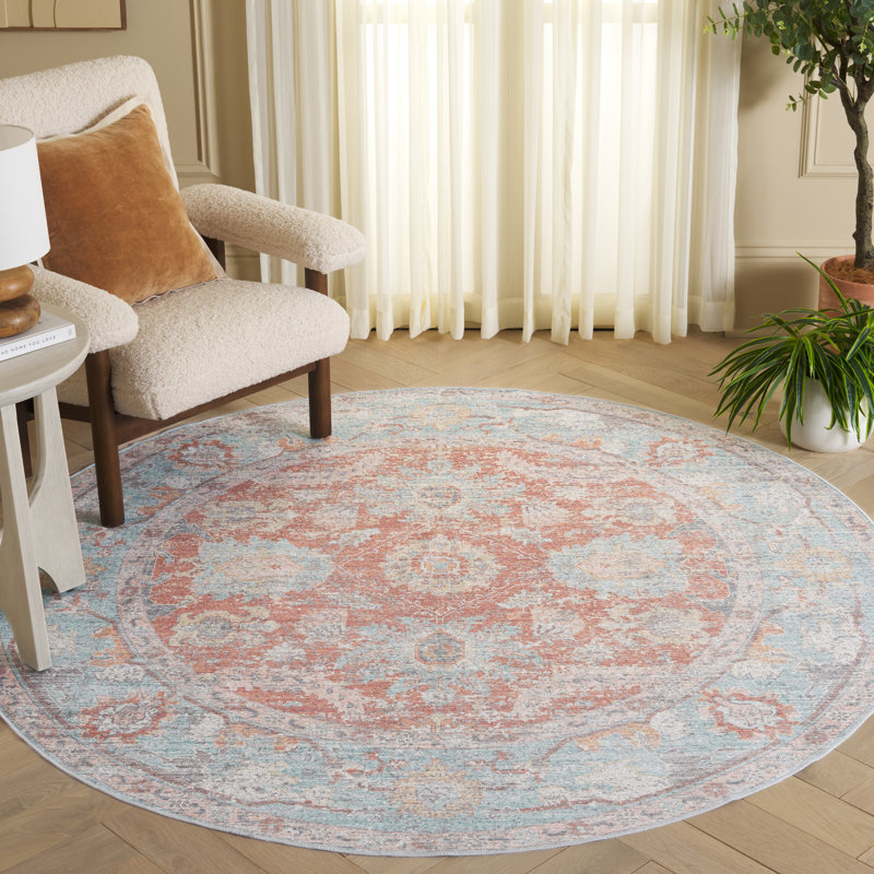 Nysire Machine Washable Performance Oriental Rug, Round 6'