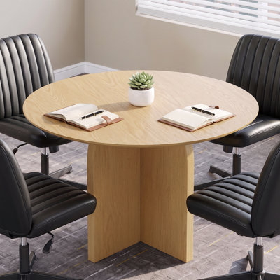 Table de salle à manger à piédestal moderne avec pieds arqués, table de salle à manger et de réunion