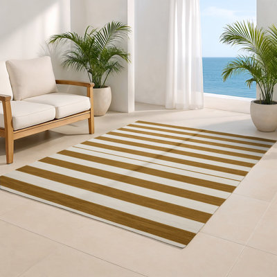 Tapis intérieur / extérieur beige HorizontalStripes