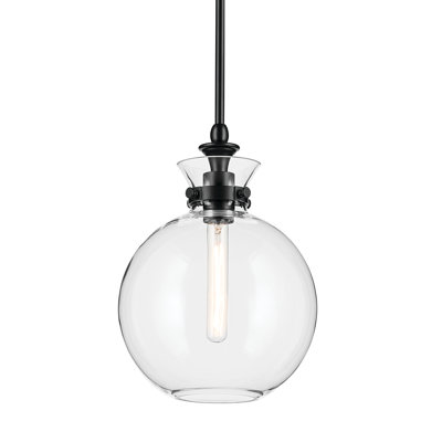 Luminaire suspendu 1 lumière avec verre transparent