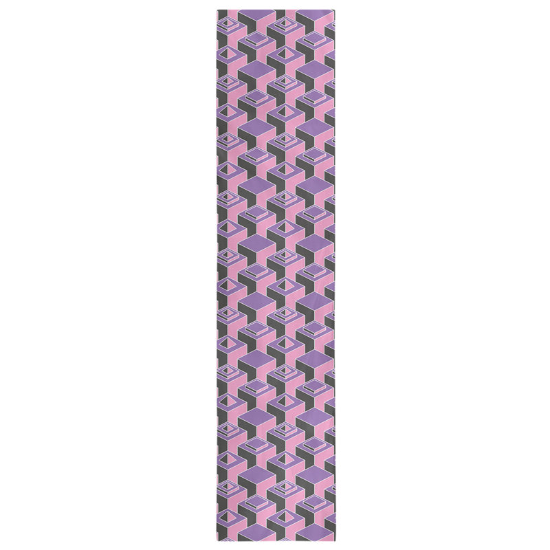 Chemin de table Classic Skyscrapers, 16 po x 90 po, Mauve / Rose