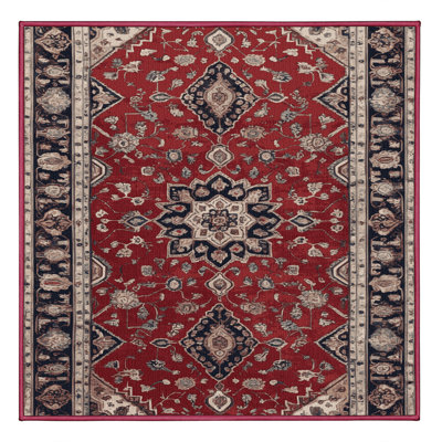 Machine Washable Persian Brown Area Rug