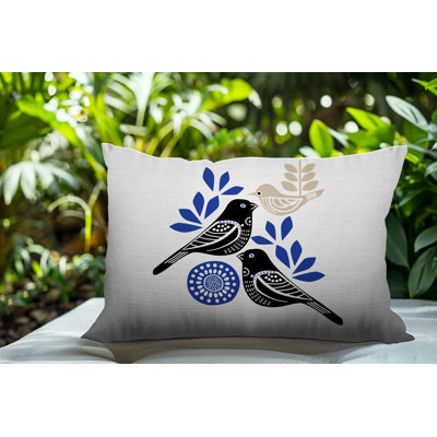 Oreiller rectangulaire réversible intérieur / extérieur Della Bird