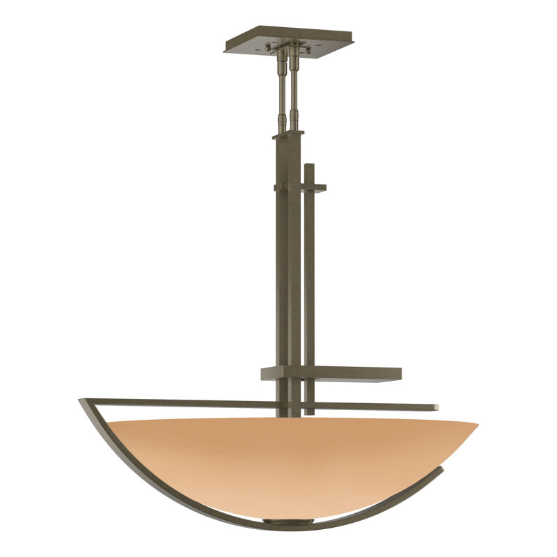 Ondrian 3 - Light Unique/Statement Bowl Pendant, Sand, Soft Gold