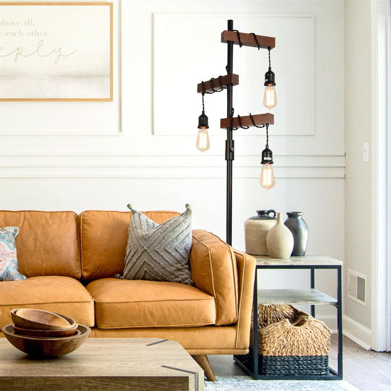 URBNLIVING 170cm Brown Tree Floor Lamp