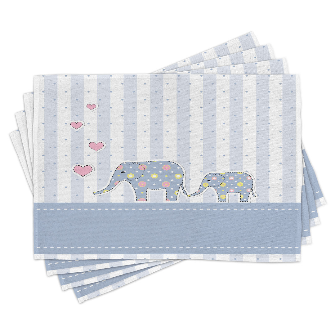 Platzdeckchen 4er-Set, Happy, Multicolor