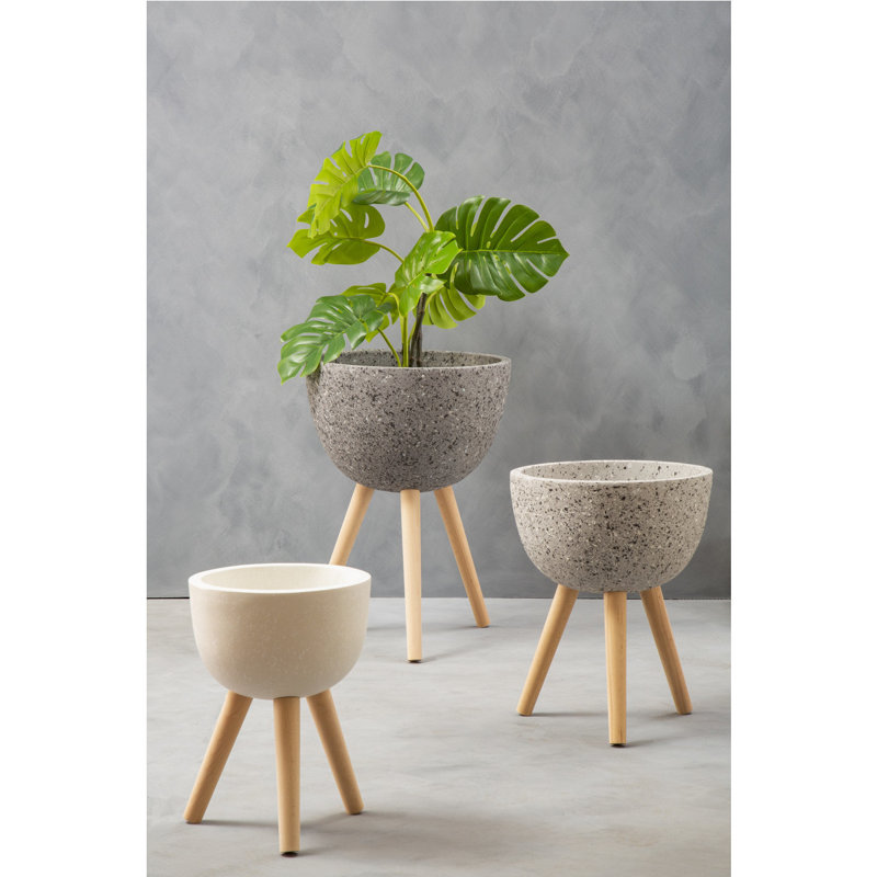 Mondovi Fibreglass Cachepot, 56cm H x 41cm W x 41cm D