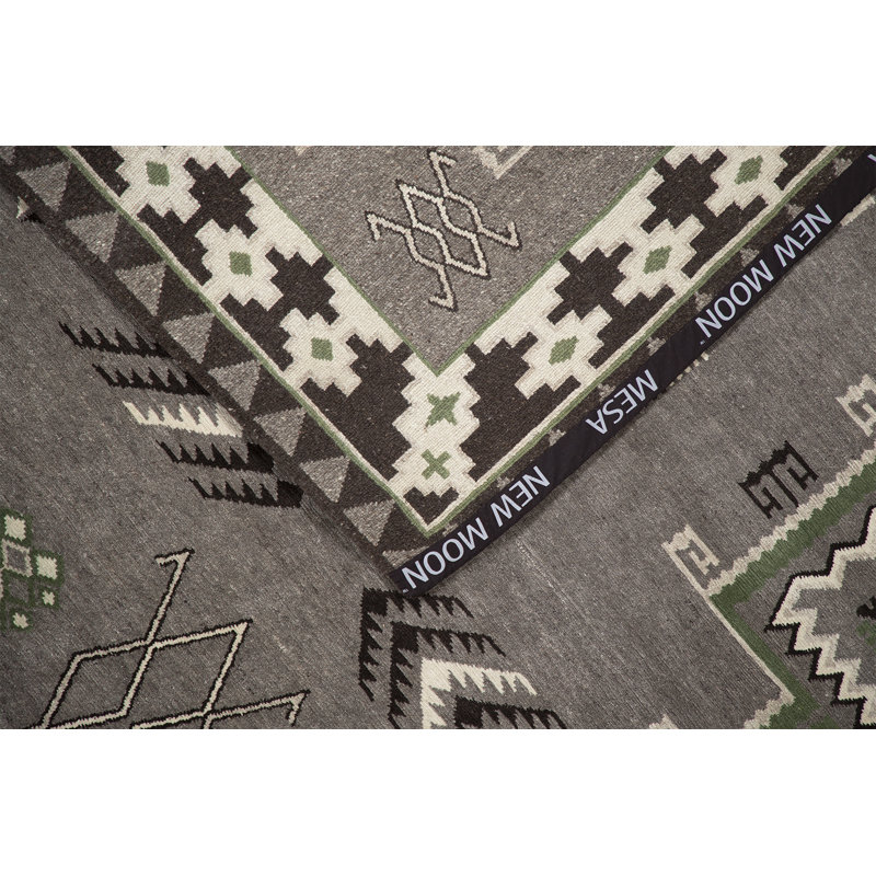 Mesa Hand Knotted Wool Geometric Shapes Area Rug, Rectangle 9' x 12'