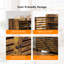 Range-chaussures caché avec 3 portes et 5 niveaux de rangement de chaussures brun rustique