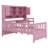 Multifunctional Wood Platform Bed With Bookshelf At The Head Of The Bed, Built-In Desk And Matching Chair-1985540529