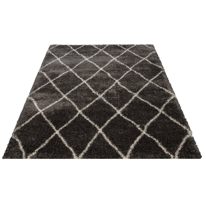 Busch Grey/Black Rug, Square 200cm
