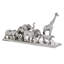 Long animal de safari en polystone Alliyana sur base rectangulaire