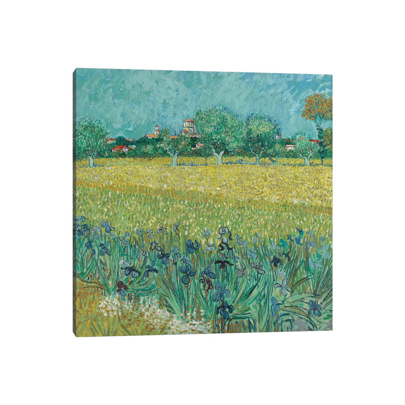 Field With Flowers Near Arles, 1888 by Vincent Van Gogh - Wrapped Canvas Painting, 93.98 cm H x 93.98 cm W x 1.91 cm D