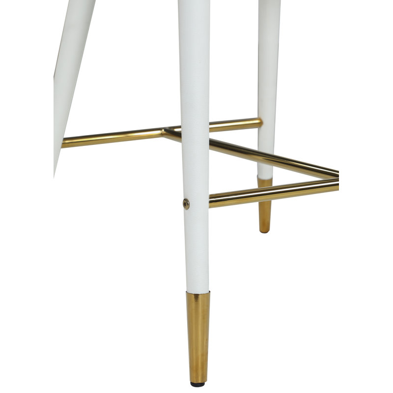 Destiny 26.5" Counter Stool, Vegan Leather, White