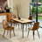 Hararat Modern 5-Piece Dining Set Rectangular Table for 4, Upholstered Chairs Dining Room Breakfast Nook-569631380-569631381