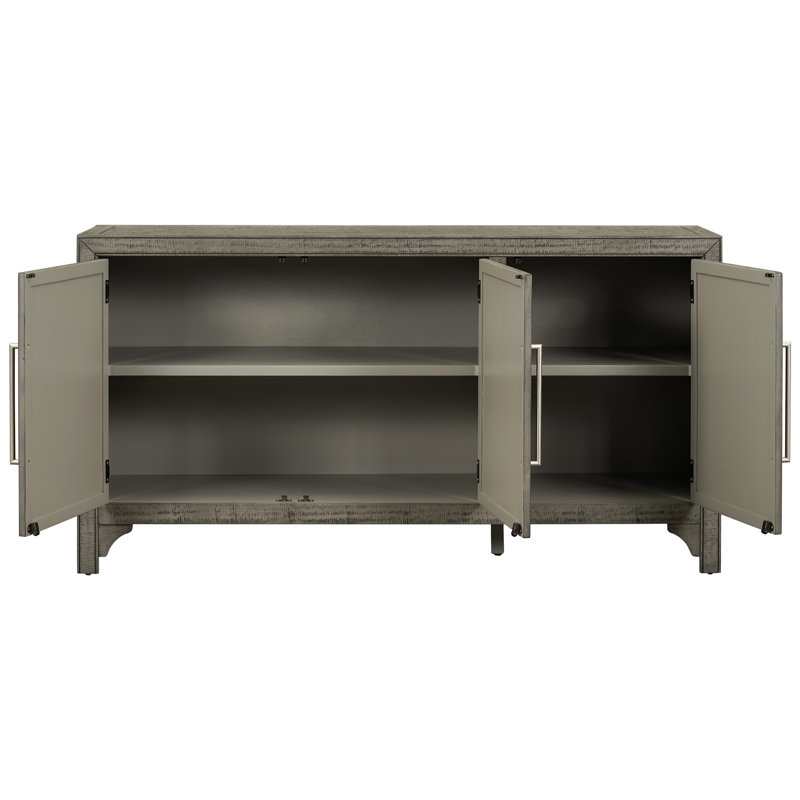 Armoire de rangement en placage de pin gris Ustyle