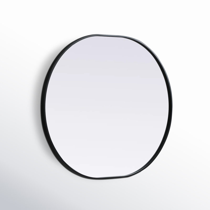 Sabine Metal Pill Wall Mirror, 36" x 30", Black
