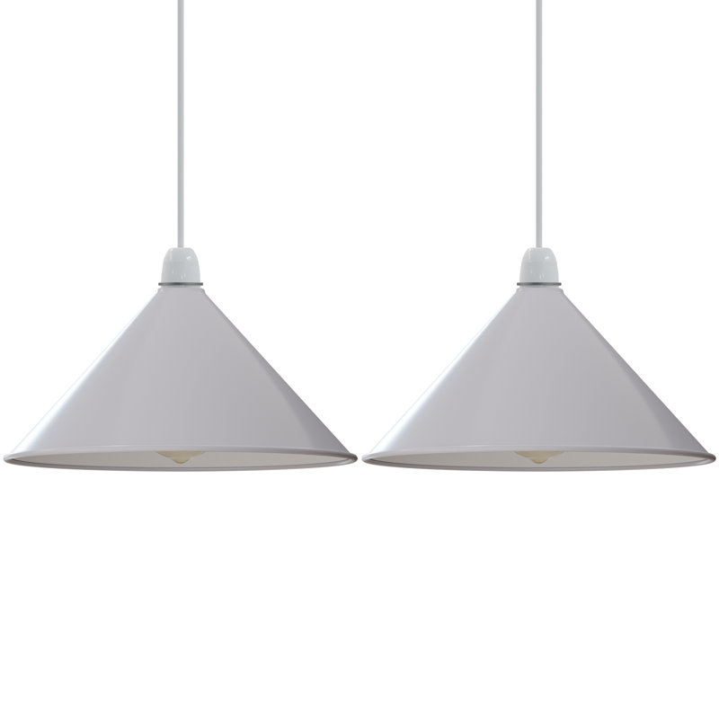 14.3cm H Metal Cone Lamp Shade ( Screw On ), White