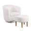 Fauteuil demi-tonneau pivotant avec repose-pieds Sharolynn-378484800