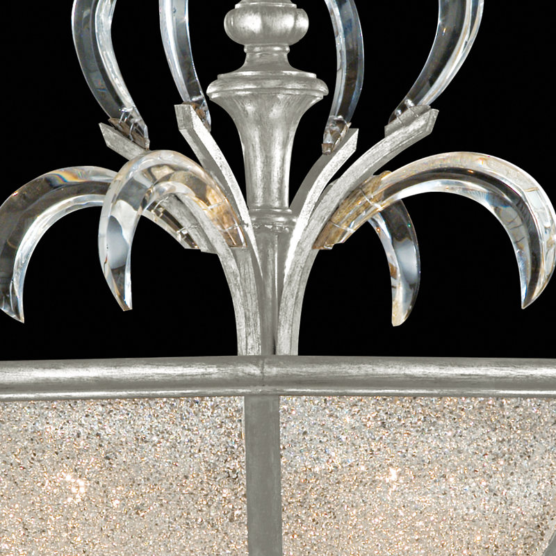 Plafonnier semi-encastré rond biseauté 26 po, Argent