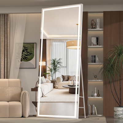 Ivy Bronx LED Bathroom Mirror with Lights – Tempered Glass, Anti-Fog, Dimmable, 3 Color Modes, Wall-Mounted & 3-Year Warranty