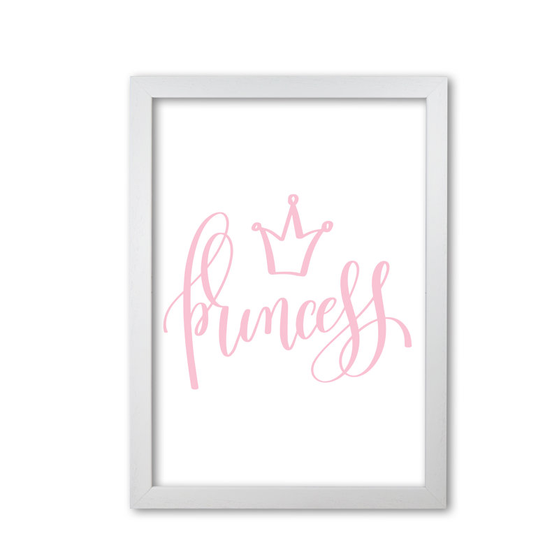 Princess - Print, White Grain Frame, 42 cm H x 30 cm W x 5 cm D