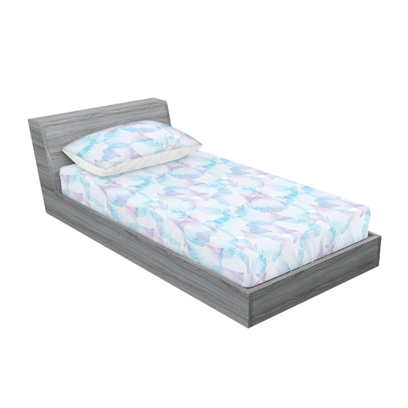 Drap-housse et taie décorative Ambesonne, Ensemble de draps pour lit simple avec 1 taie d'or